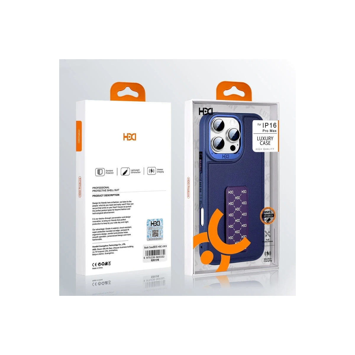 HDD Apple iPhone 14 Pro Max HBC-265 Madrid Magsafe Standlı Kapak - Natural Grey