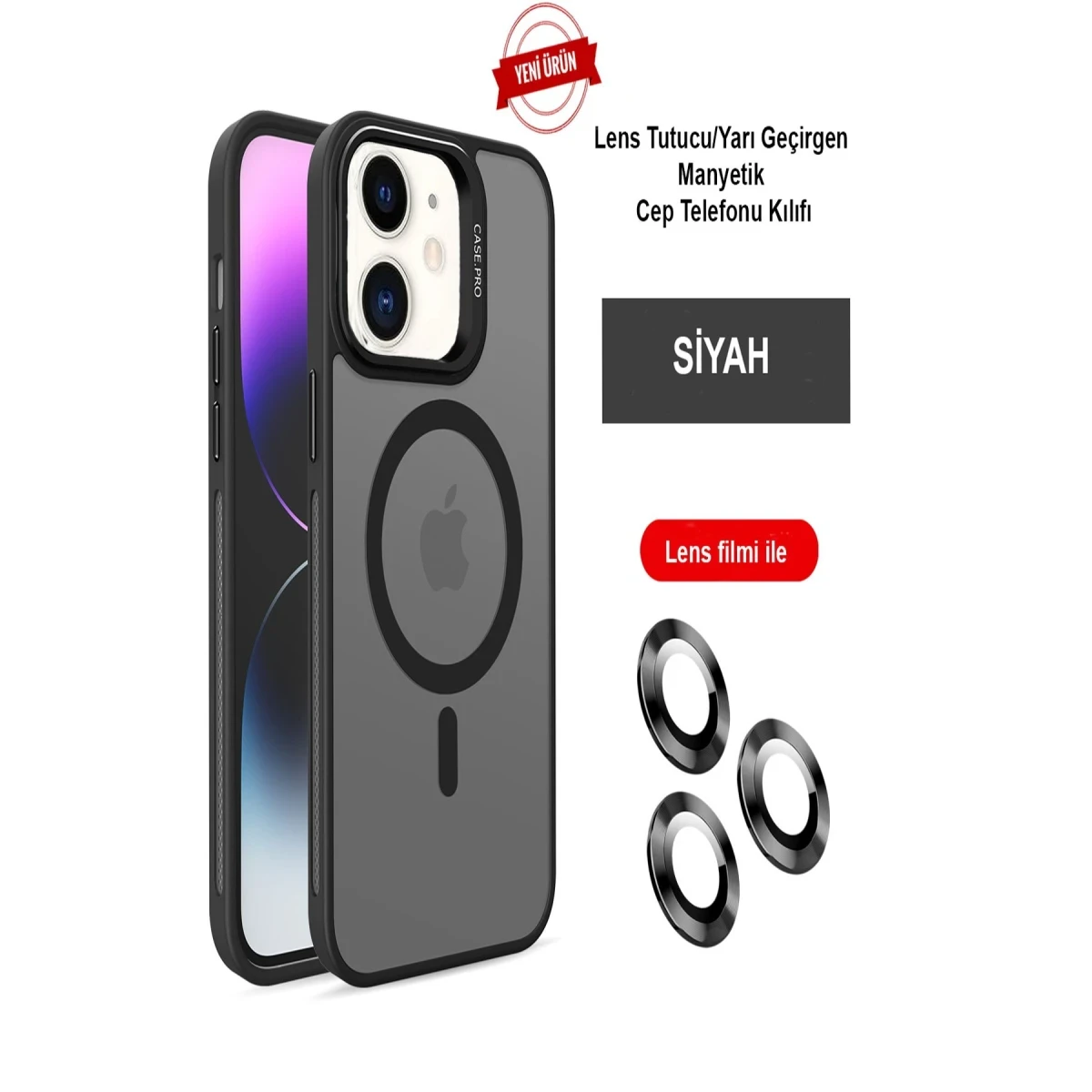 Joko Apple iPhone 12 Flet Lens Magsafe Kapak - Siyah — görsel 5
