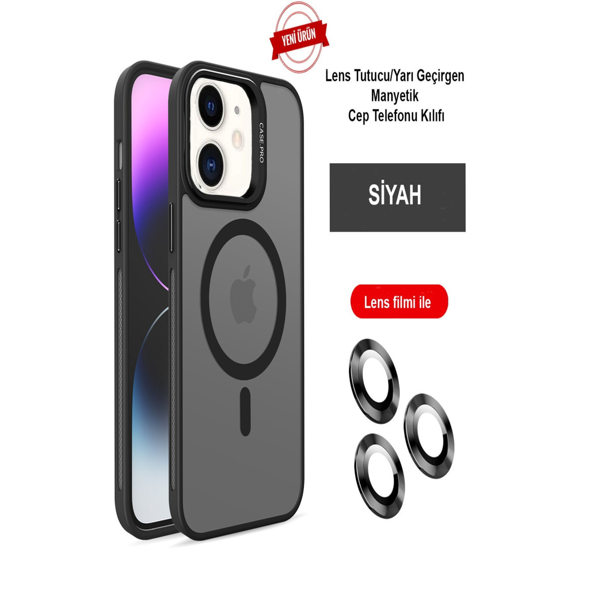Joko Apple iPhone 12 Flet Lens Magsafe Kapak - Siyah — görsel 9