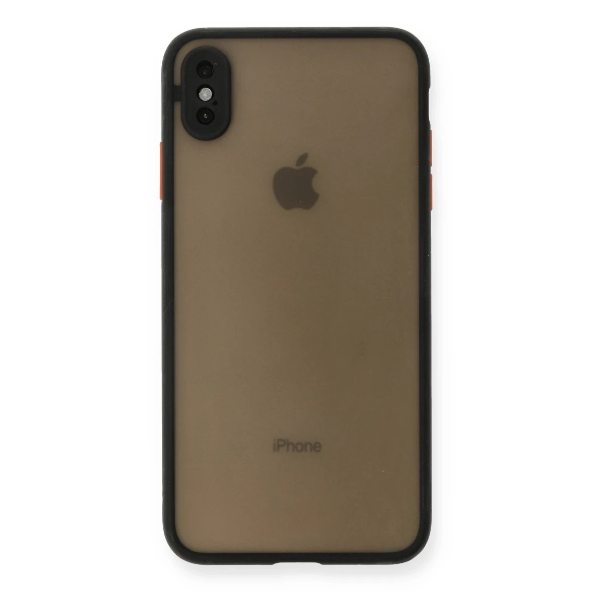 Newface Apple iPhone XS Max Kılıf Montreal Silikon Kapak - Siyah