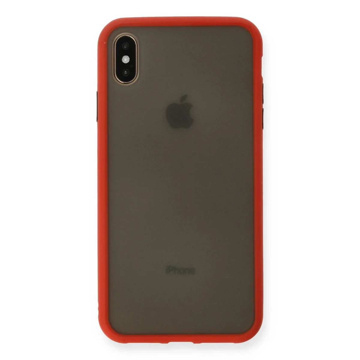 Newface Apple iPhone XS Max Kılıf Montreal Silikon Kapak - Kırmızı