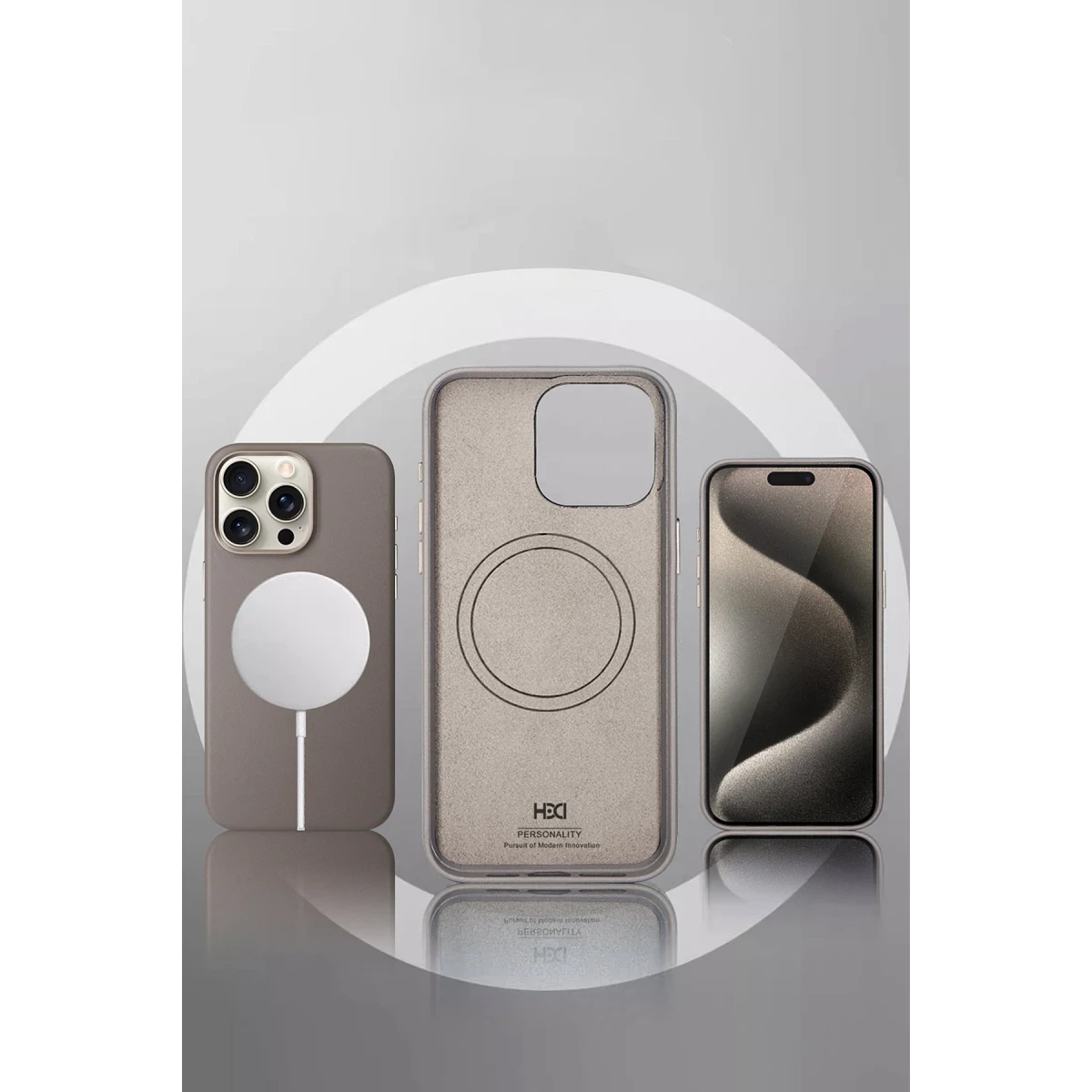 HDD Apple iPhone 15 Pro Max HBC-242 Dividing Magsafe Kapak - Siyah