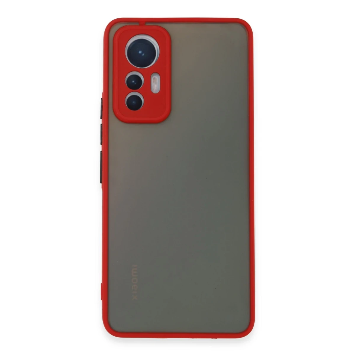 Newface Xiaomi Mi 12 Lite Kılıf Montreal Silikon Kapak - Kırmızı