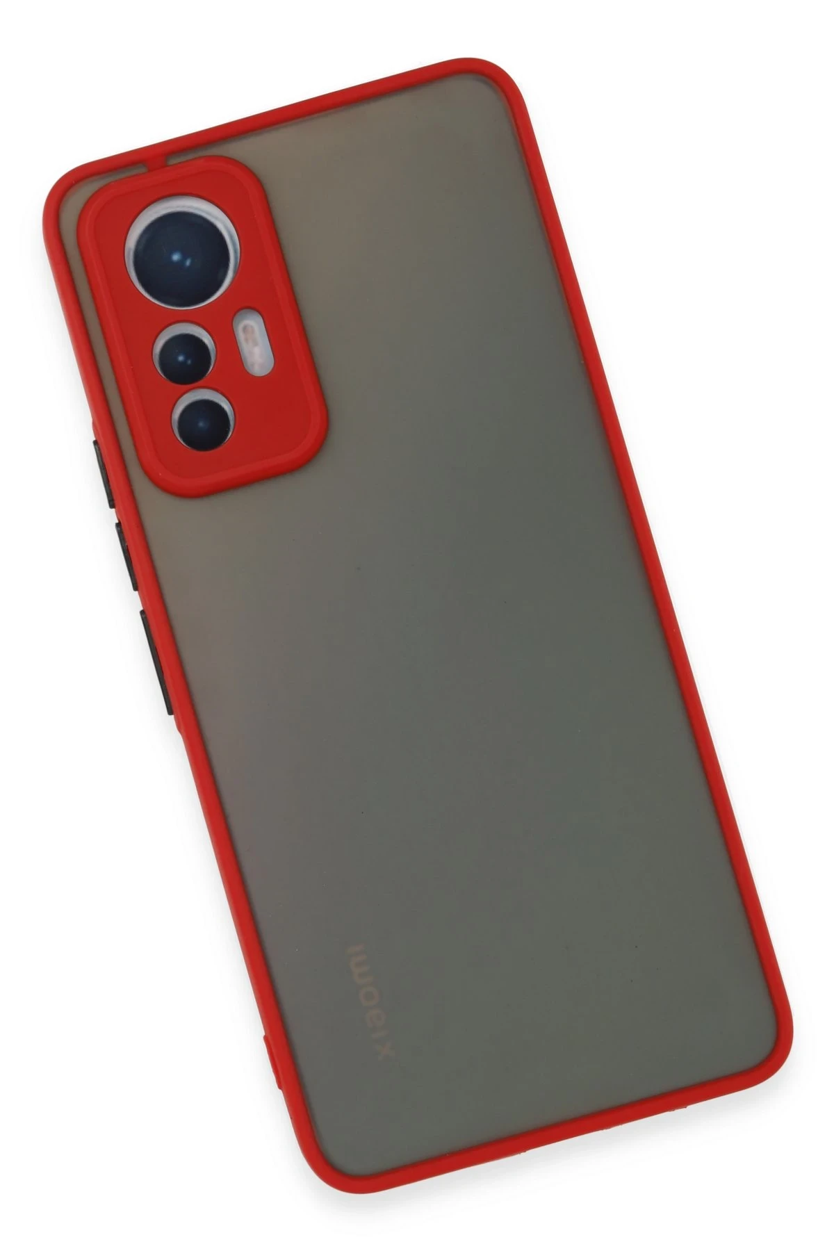 Newface Xiaomi Mi 12 Lite Kılıf Montreal Silikon Kapak - Kırmızı