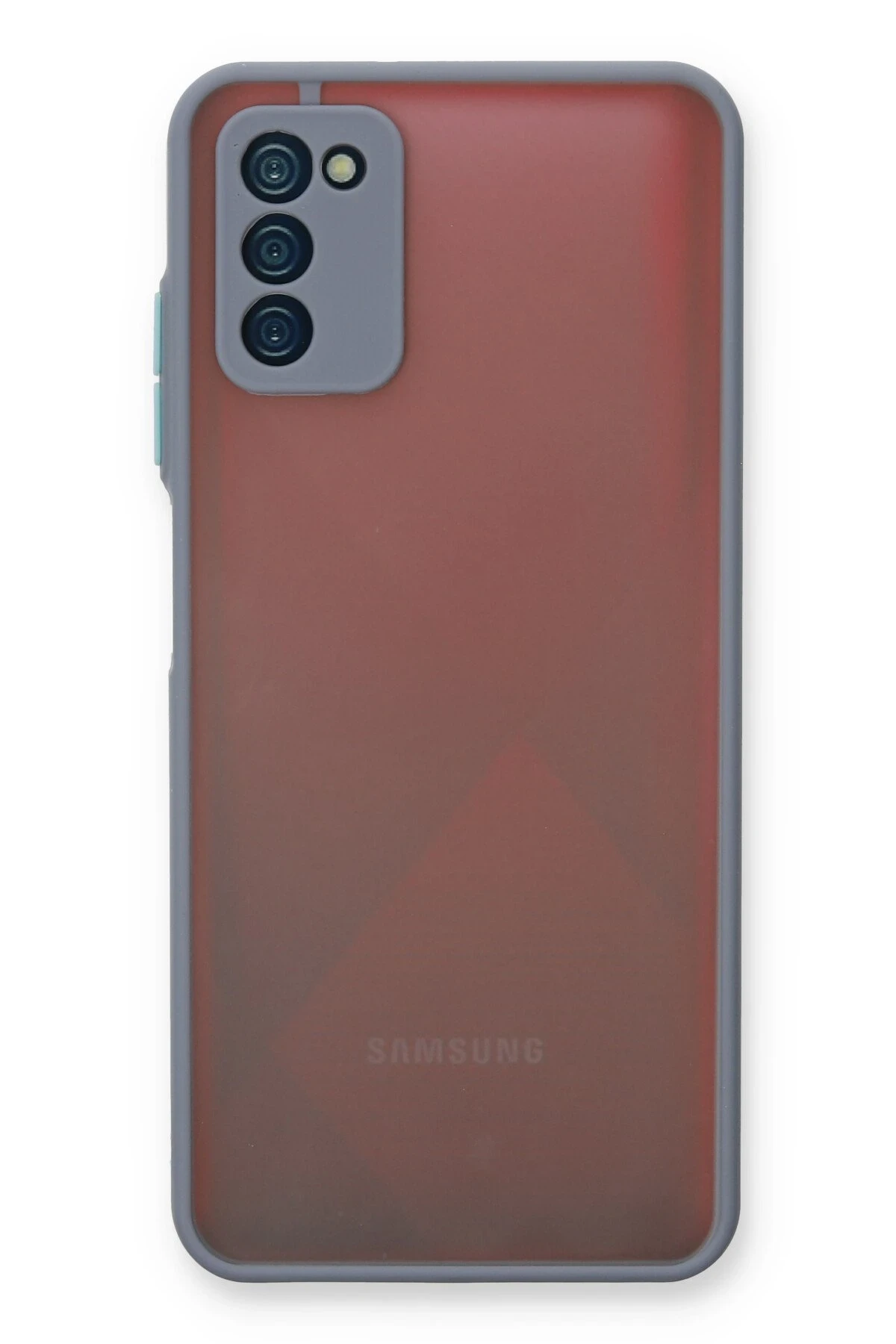 Newface Samsung Galaxy A03S Kılıf Montreal Silikon Kapak - Gri
