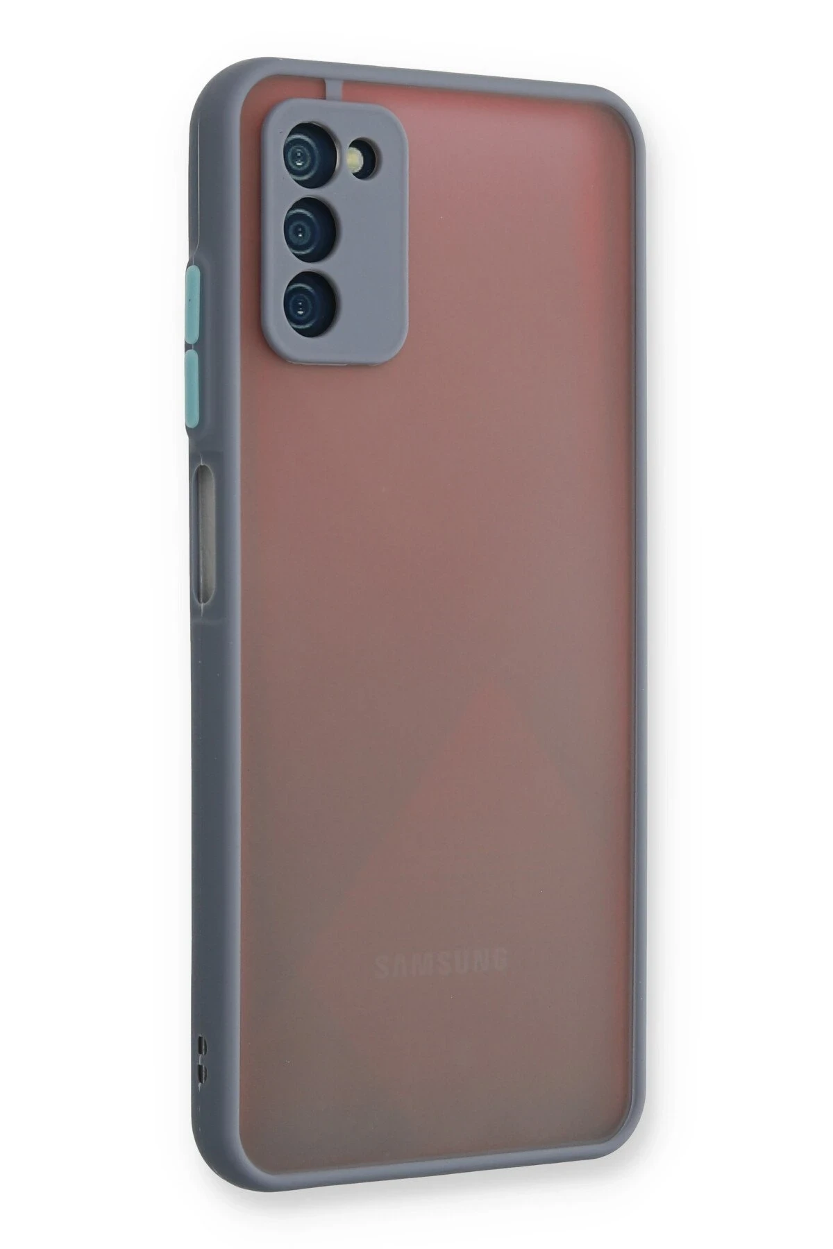 Newface Samsung Galaxy A03S Kılıf Montreal Silikon Kapak - Gri