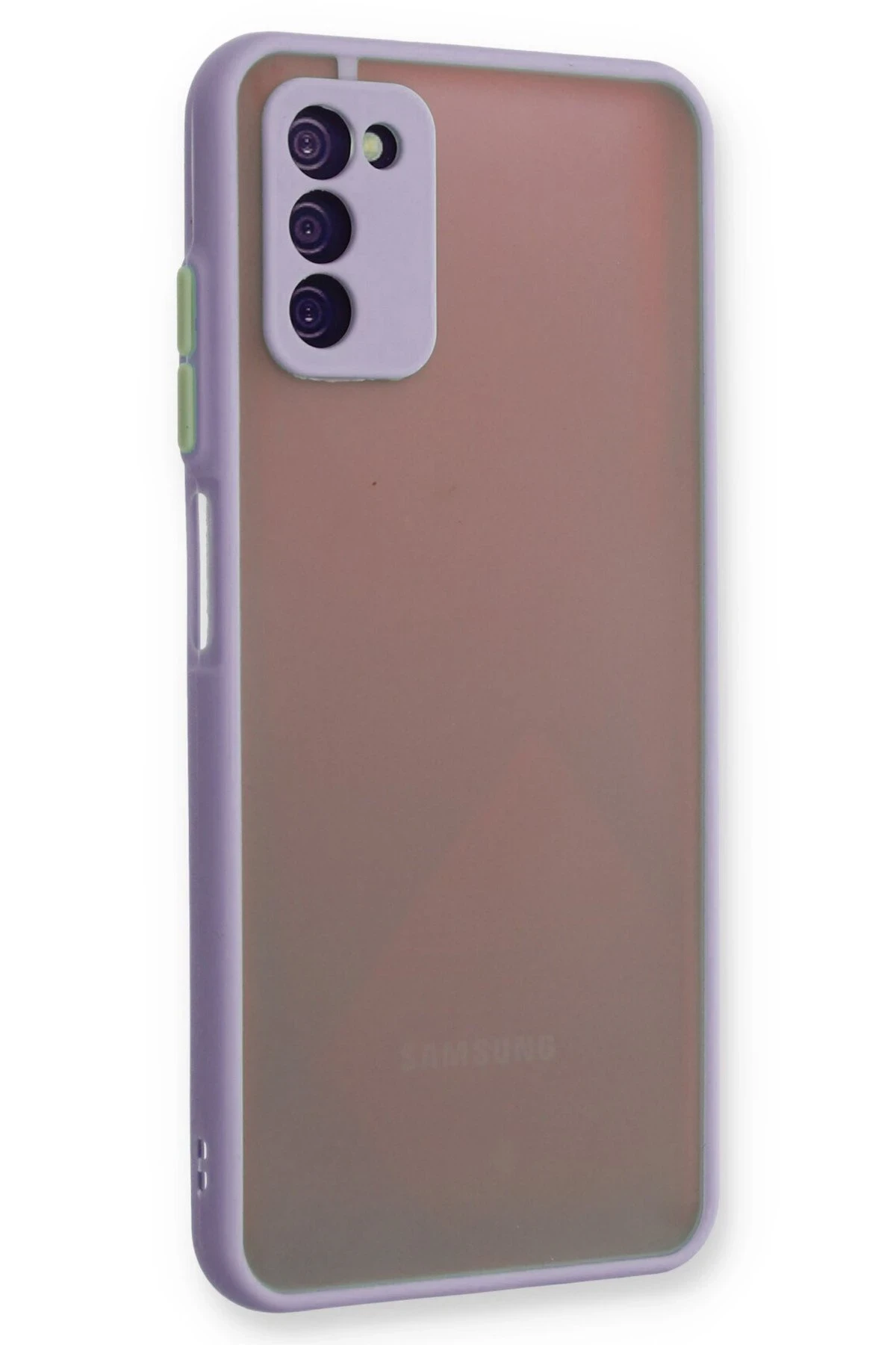 Newface Samsung Galaxy A03S Kılıf Montreal Silikon Kapak - Mor