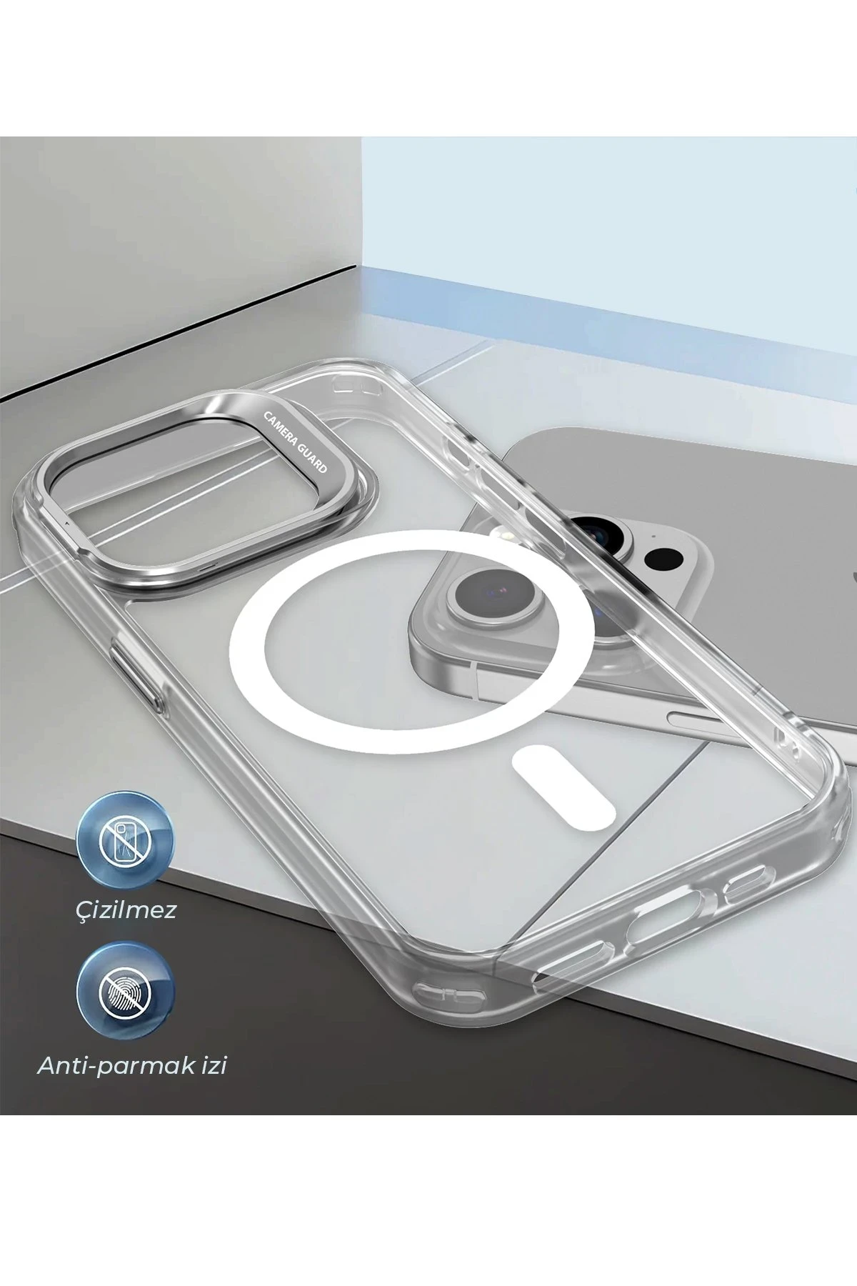 Joko Apple iPhone 15 Pro Max Armor Magsafe Kapak - Şeffaf — görsel 3