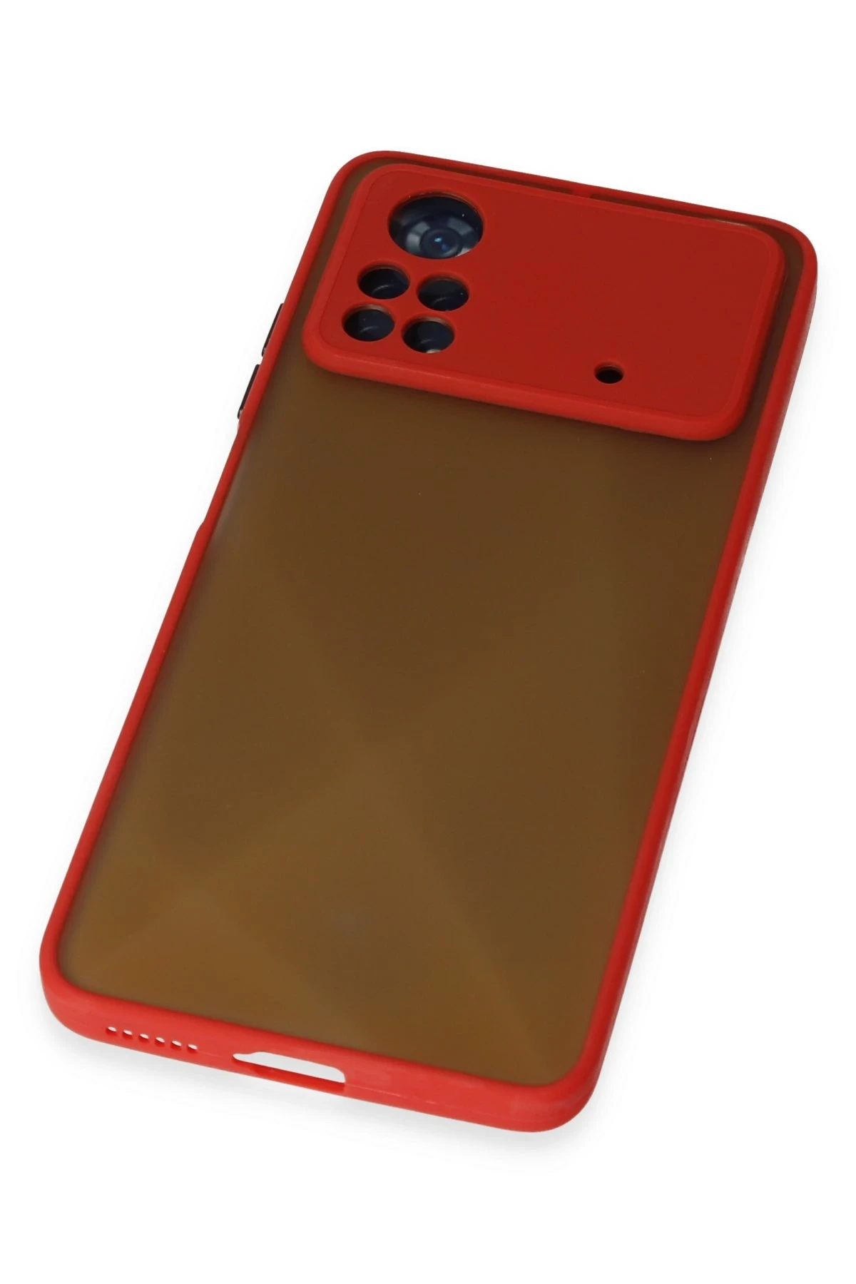 Newface Xiaomi Poco X4 Pro 5G Kılıf Montreal Silikon Kapak - Kırmızı