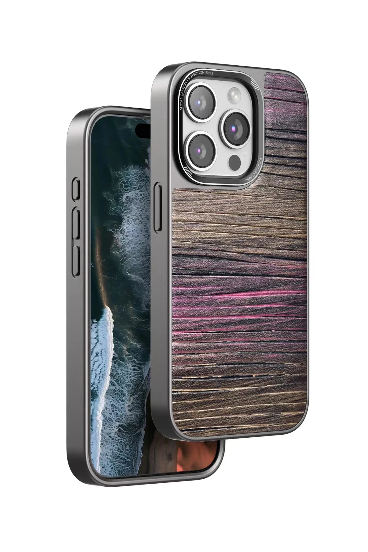 Venco iPhone 14 Pro Max Wave Kapak - Pembe