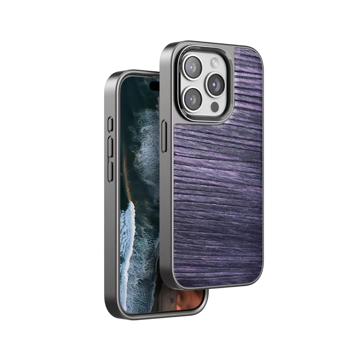 Venco Apple iPhone 14 Pro Max Wave Kapak - Derin Mor