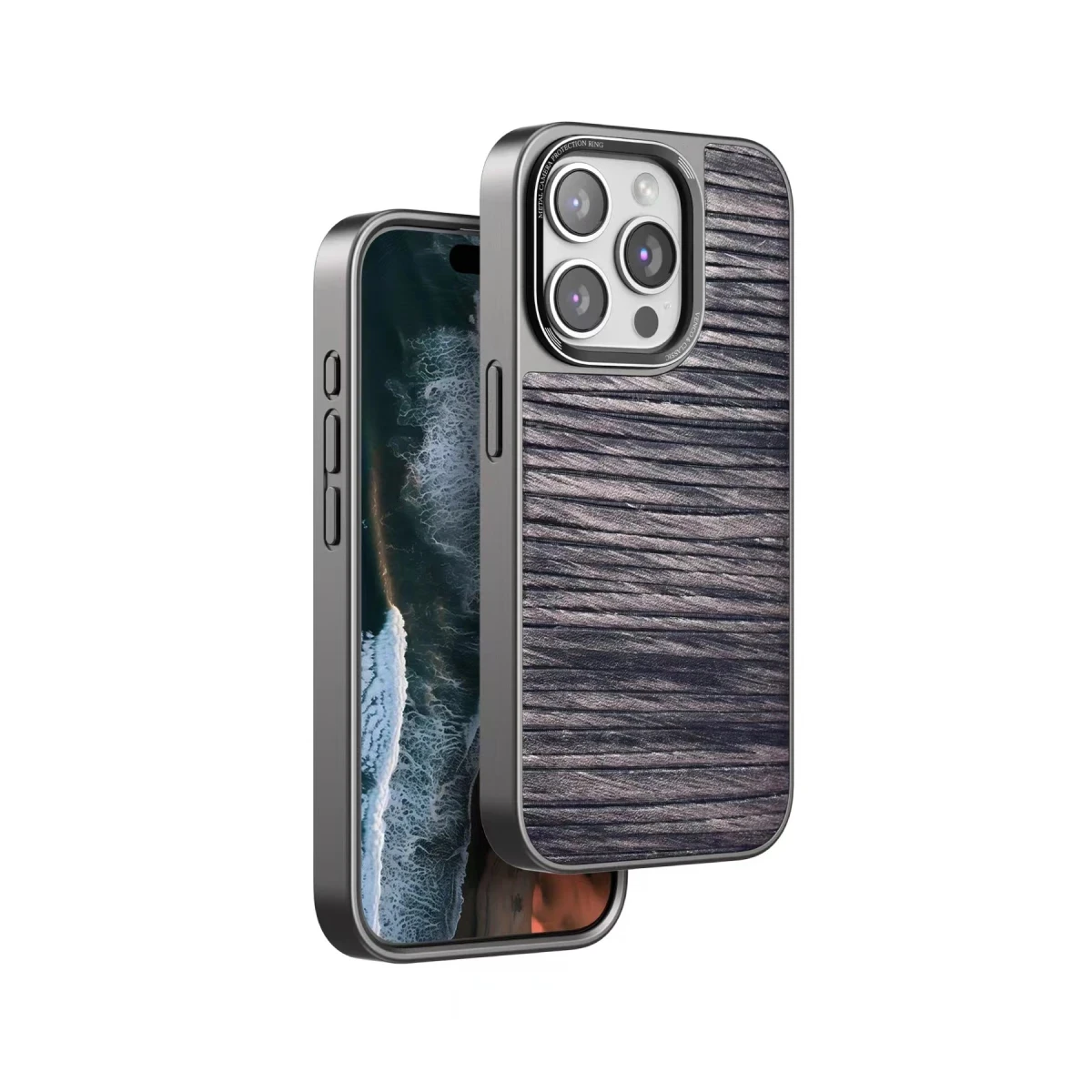 Venco Apple iPhone 15 Pro Wave Kapak - Kahverengi