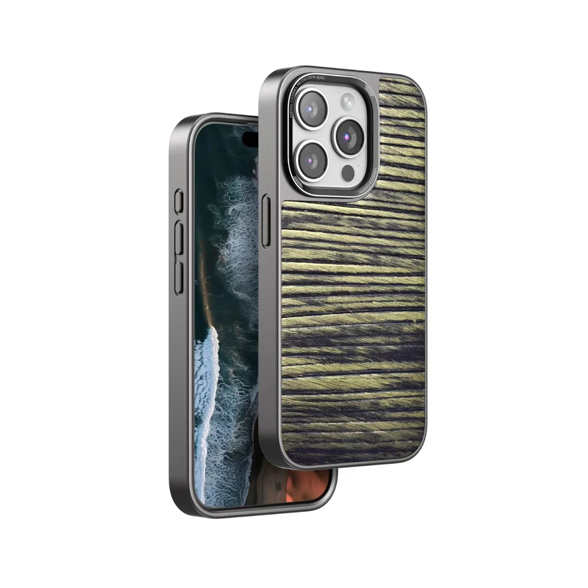 Venco Apple iPhone 15 Pro Wave Kapak - Koyu Kahve