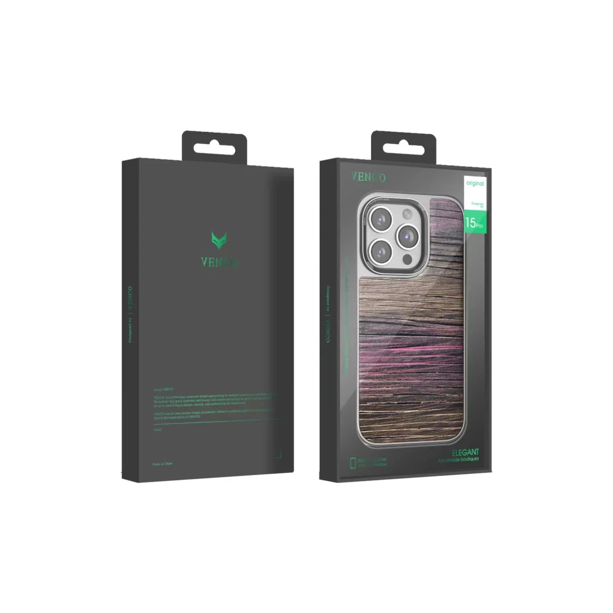 Venco Apple iPhone 15 Pro Max Wave Kapak - Derin Mor