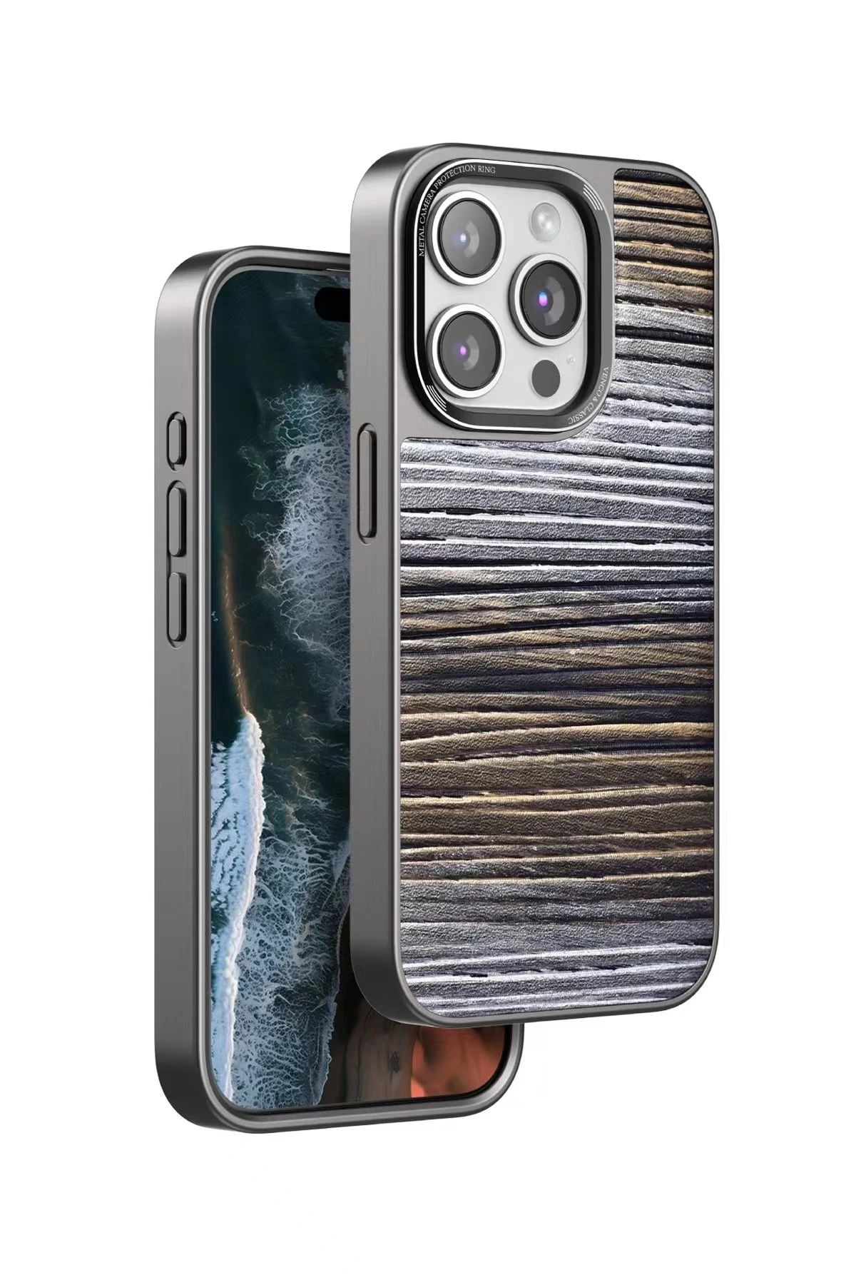 Venco iPhone 15 Pro Max Wave Kapak - Sarı