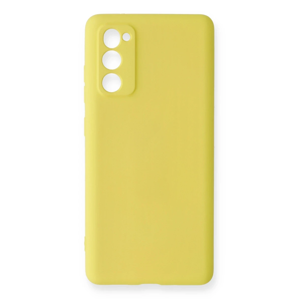 Newface Samsung Galaxy S20 FE Kılıf Nano içi Kadife Silikon - Sarı