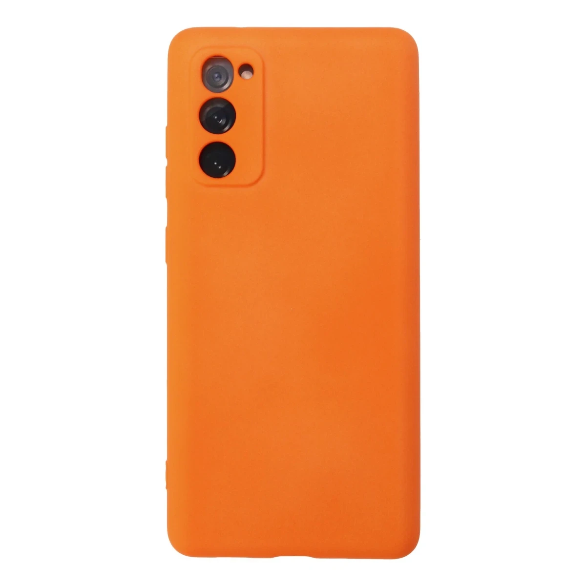 Newface Samsung Galaxy S20 FE Kılıf Nano içi Kadife Silikon - Turuncu