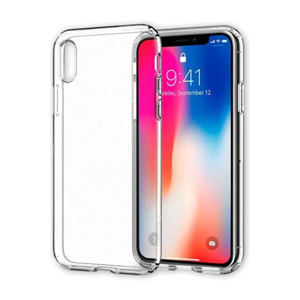 Newface Apple iPhone X Kılıf Lüx Şeffaf Silikon