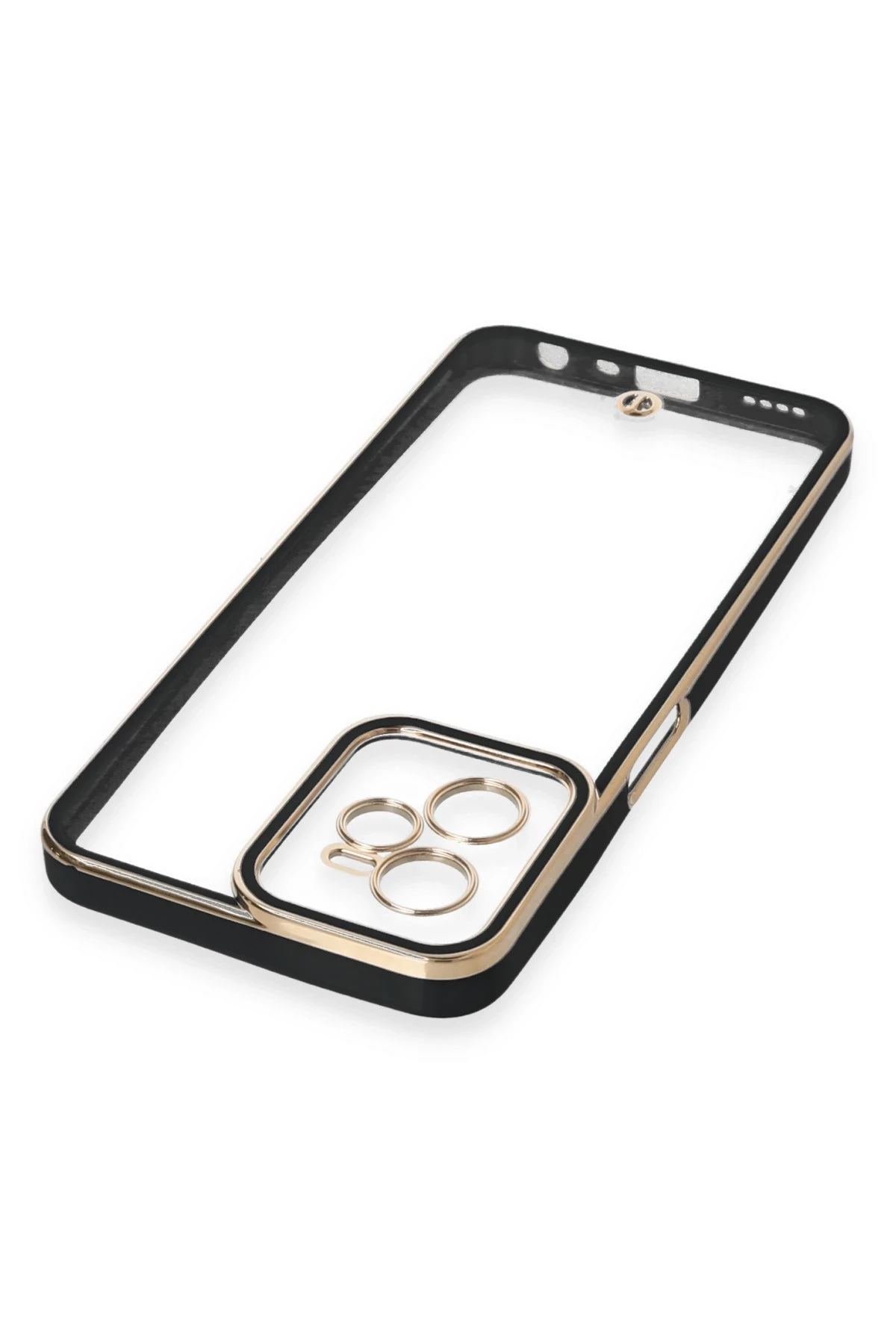 Newface Realme C35 Kılıf Liva Lens Silikon - Siyah