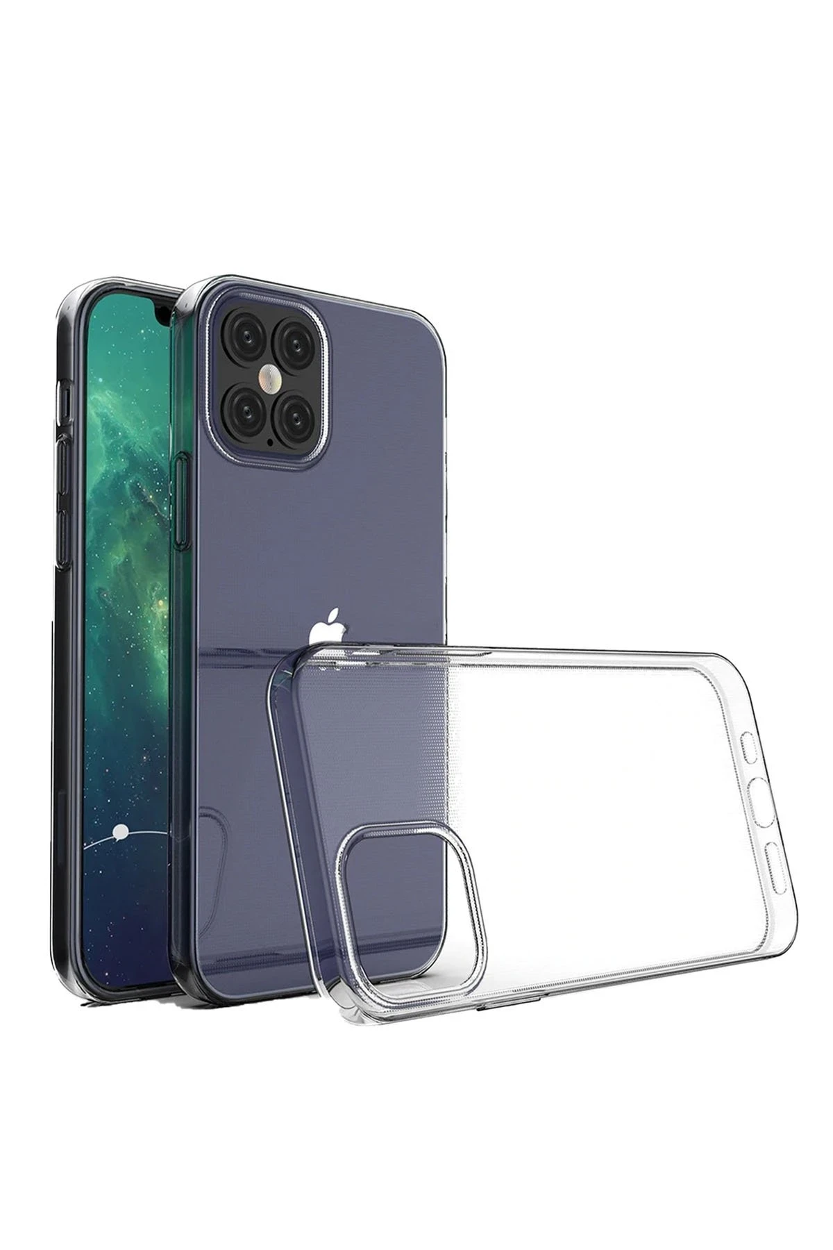 Newface iPhone 12 Kılıf Lüx Şeffaf Silikon