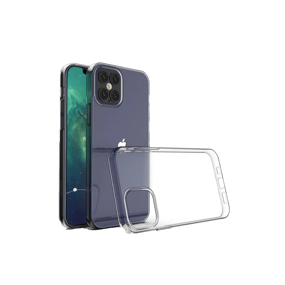 Newface Apple iPhone 12 Mini Kılıf Lüx Şeffaf Silikon