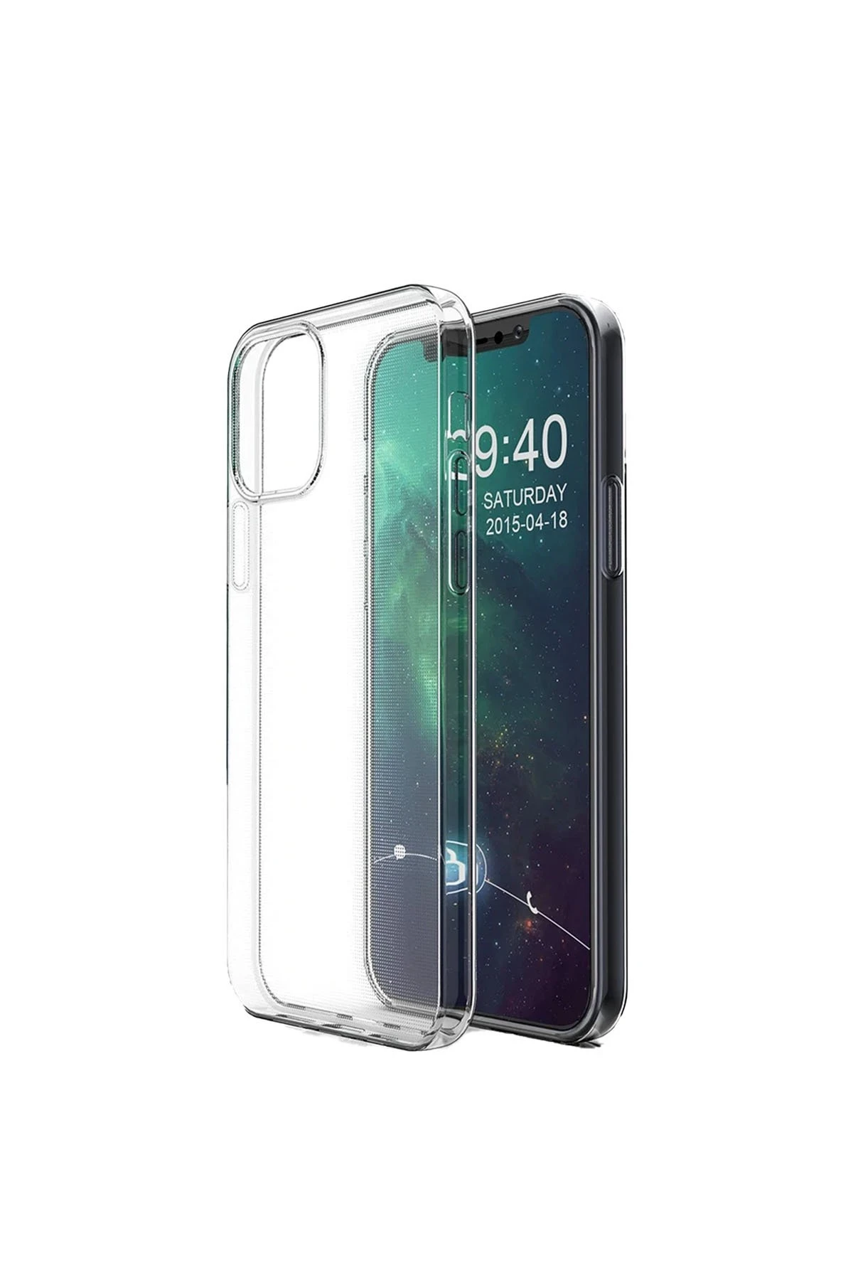 Newface iPhone 12 Pro Max Kılıf Lüx Şeffaf Silikon