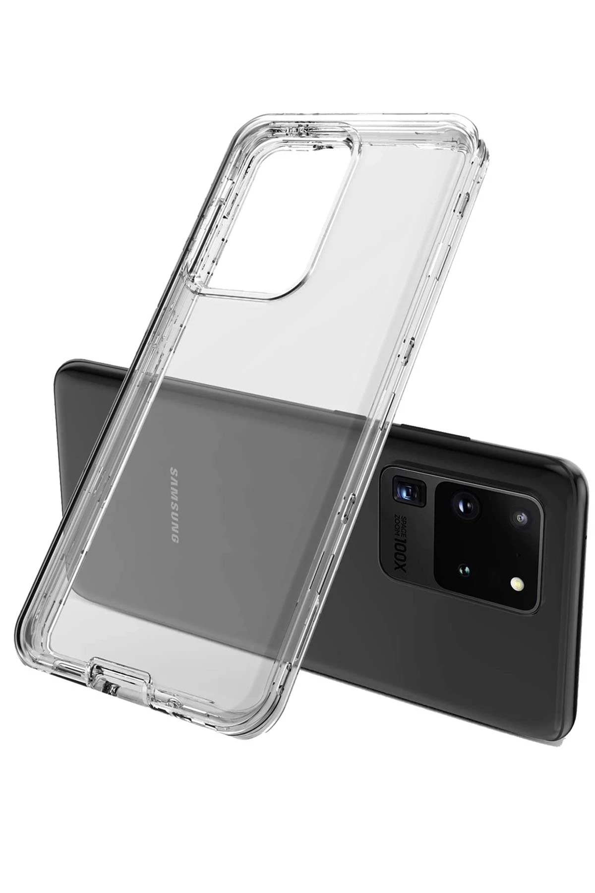 Newface Samsung Galaxy S20 Plus Kılıf Lüx Şeffaf Silikon