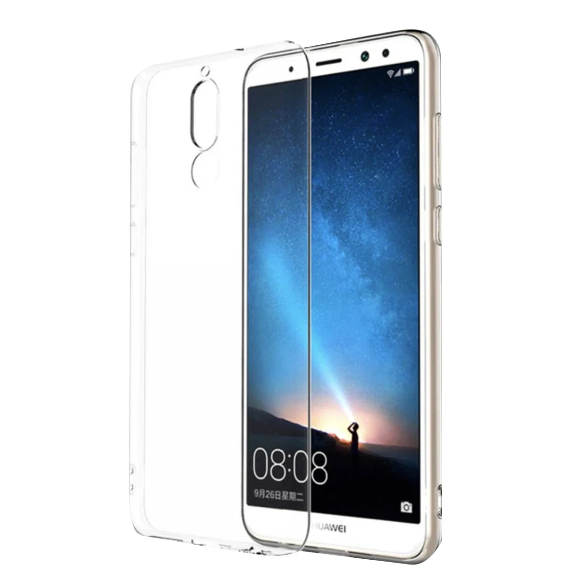 Newface Huawei Mate 10 Lite Kılıf Lüx Şeffaf Silikon