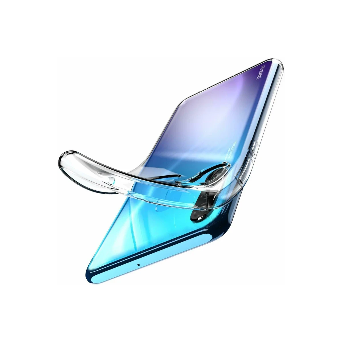 Newface Huawei P30 Lite Kılıf Lüx Şeffaf Silikon