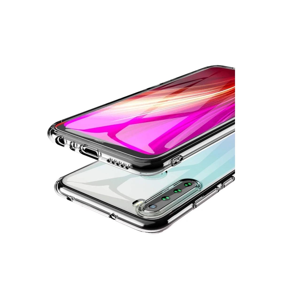 Newface Xiaomi Redmi Note 8 Kılıf Lüx Şeffaf Silikon