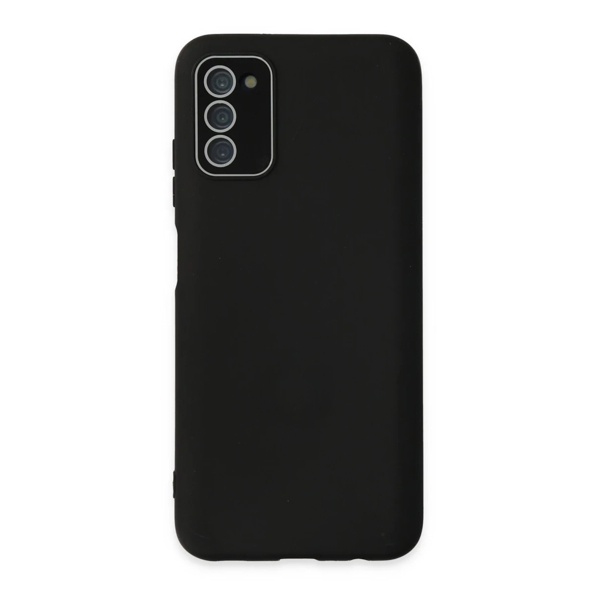 Newface Samsung Galaxy A03S Kılıf Lansman Glass Kapak - Siyah