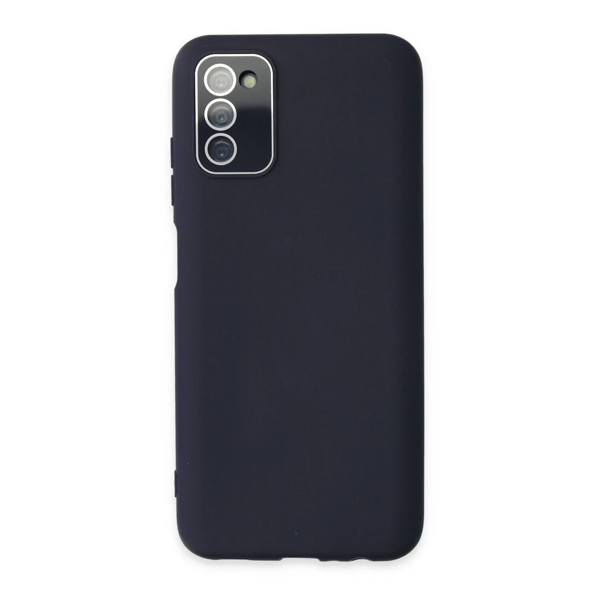 Newface Samsung Galaxy A03S Kılıf Lansman Glass Kapak - Lacivert