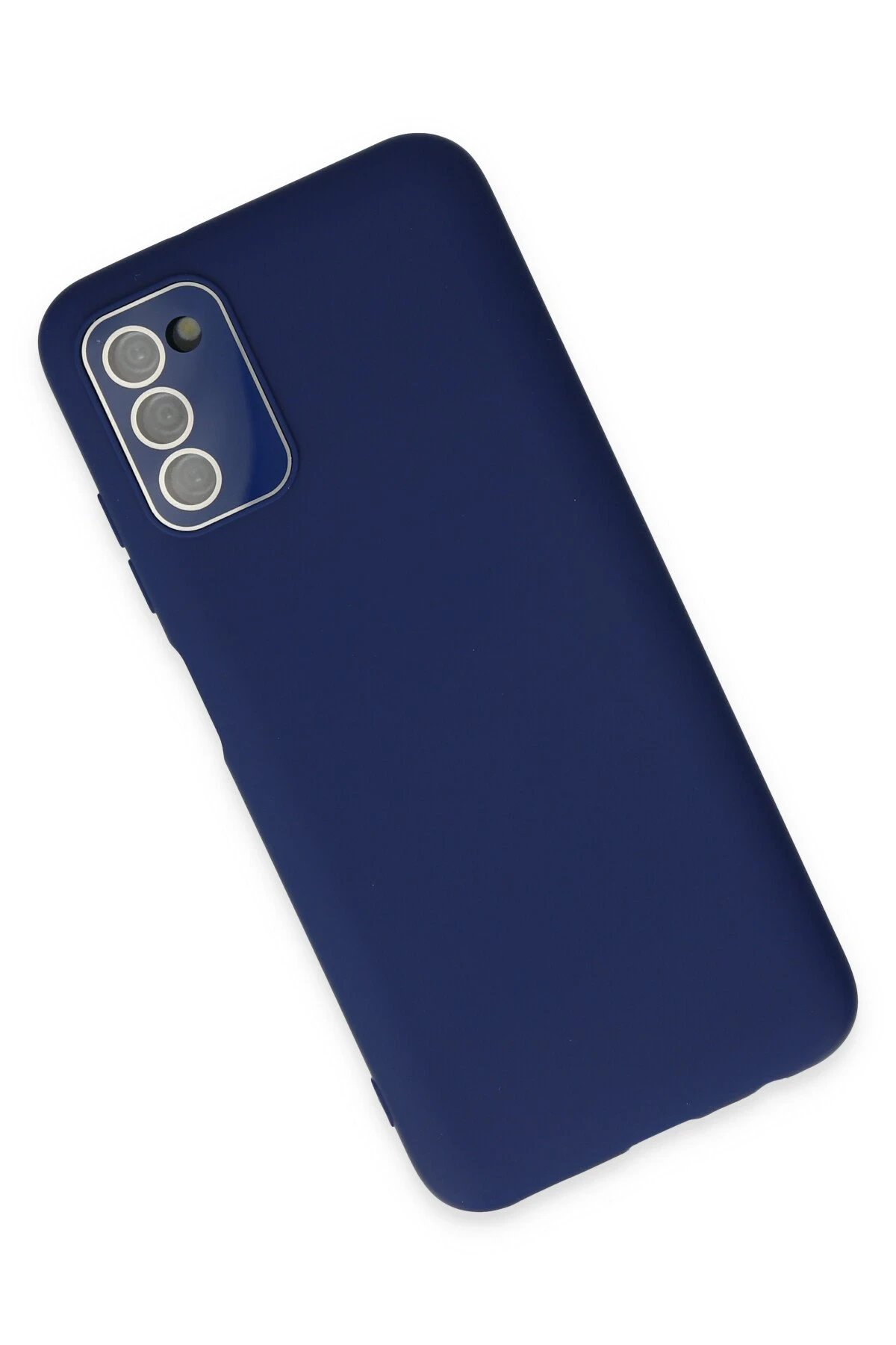 Newface Samsung Galaxy A03S Kılıf Lansman Glass Kapak - Sky Blue