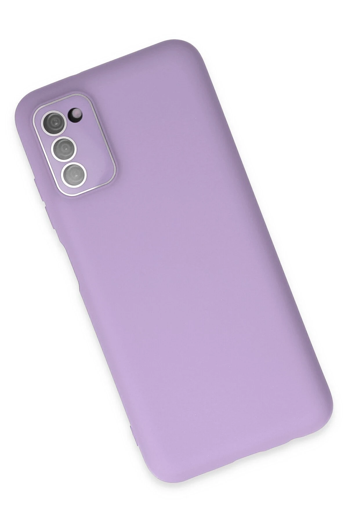 Newface Samsung Galaxy A03S Kılıf Lansman Glass Kapak - Lila