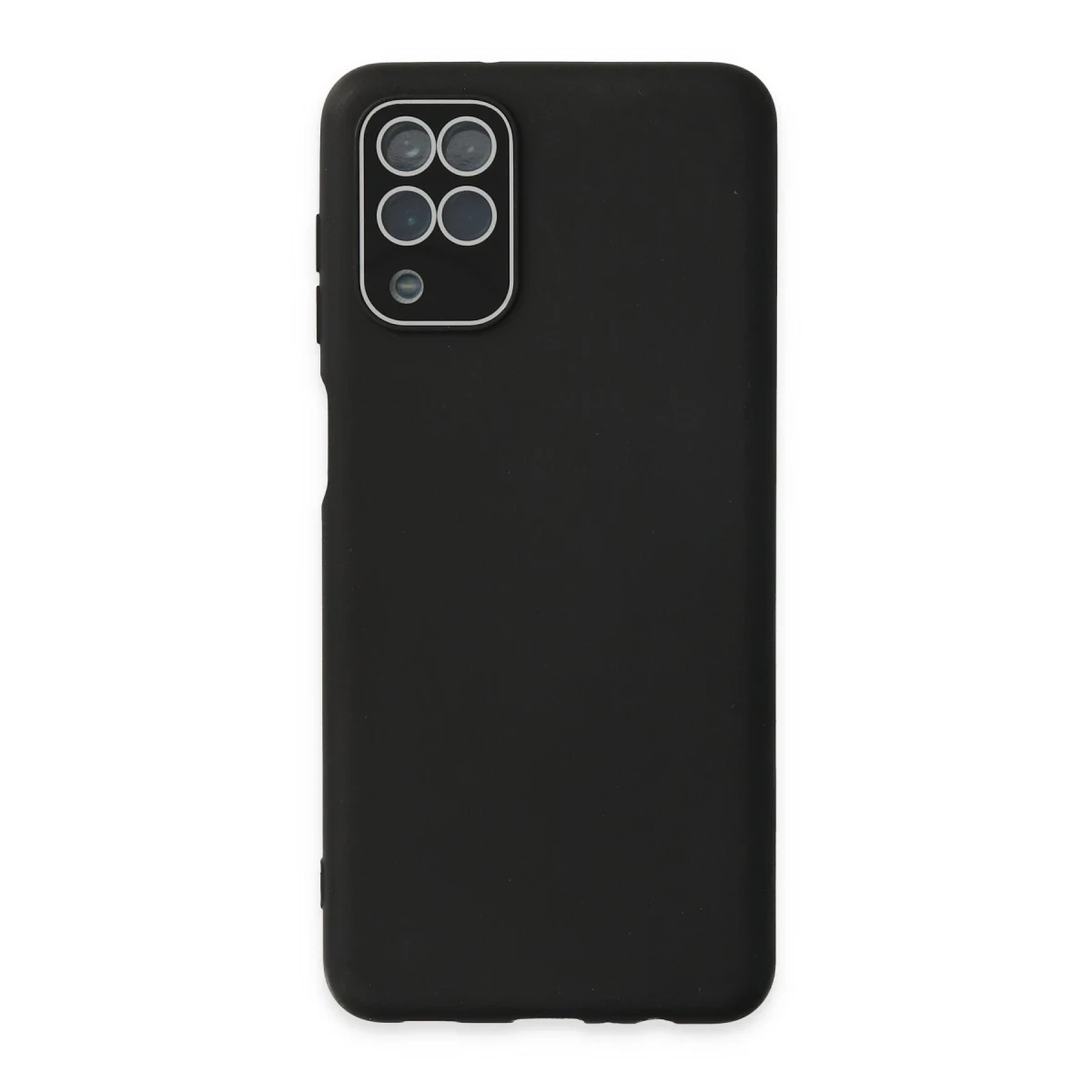 Newface Samsung Galaxy A22 Kılıf Lansman Glass Kapak - Siyah