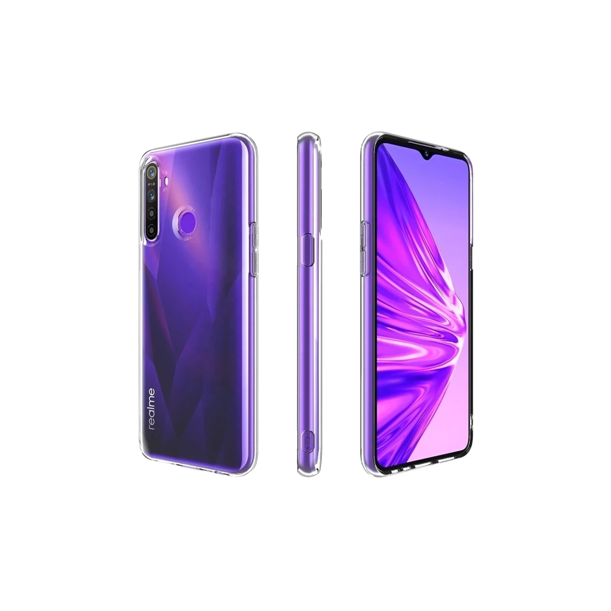 Realme 5i Kılıf Lüx Şeffaf Silikon