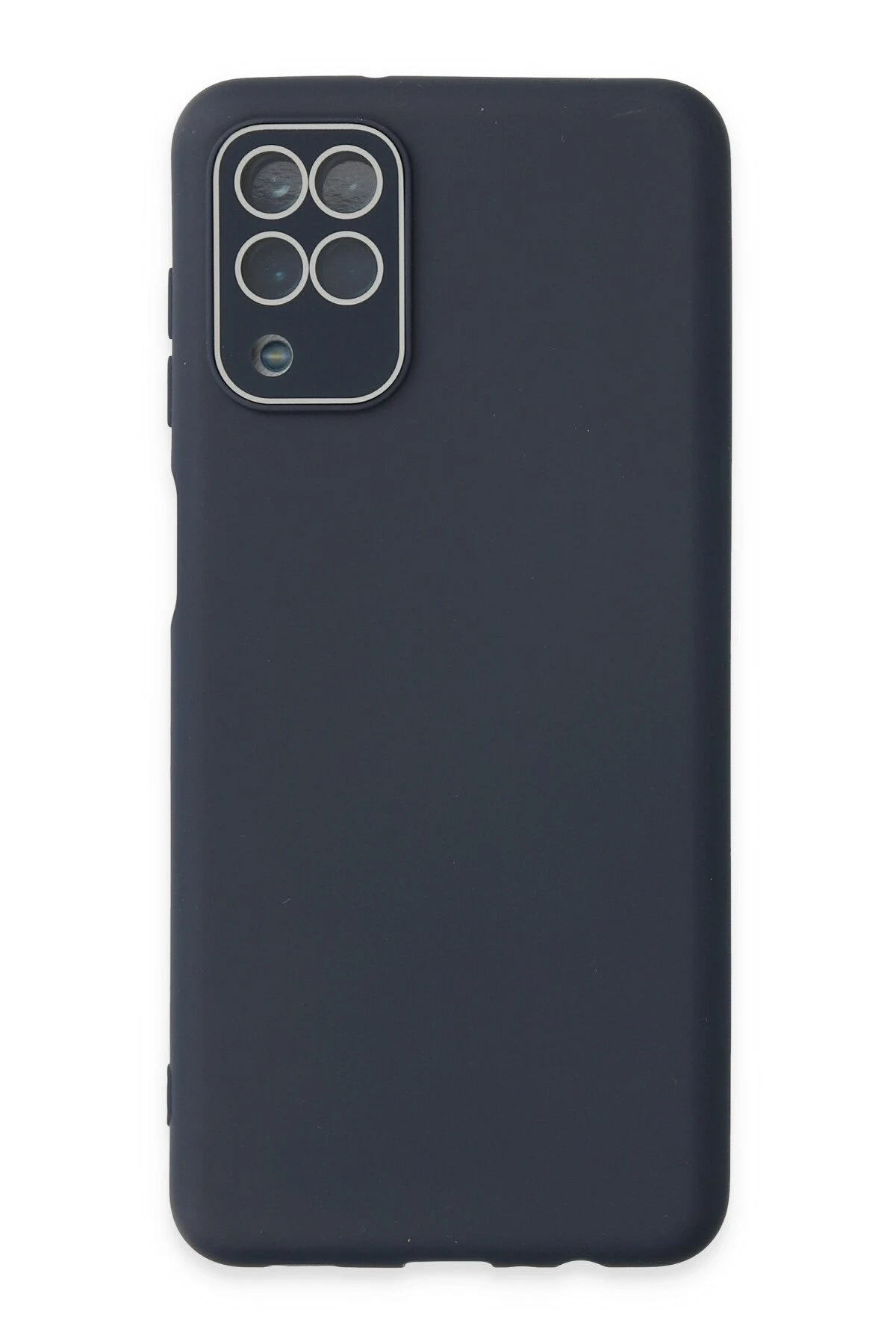 Newface Samsung Galaxy A22 Kılıf Lansman Glass Kapak - Lacivert
