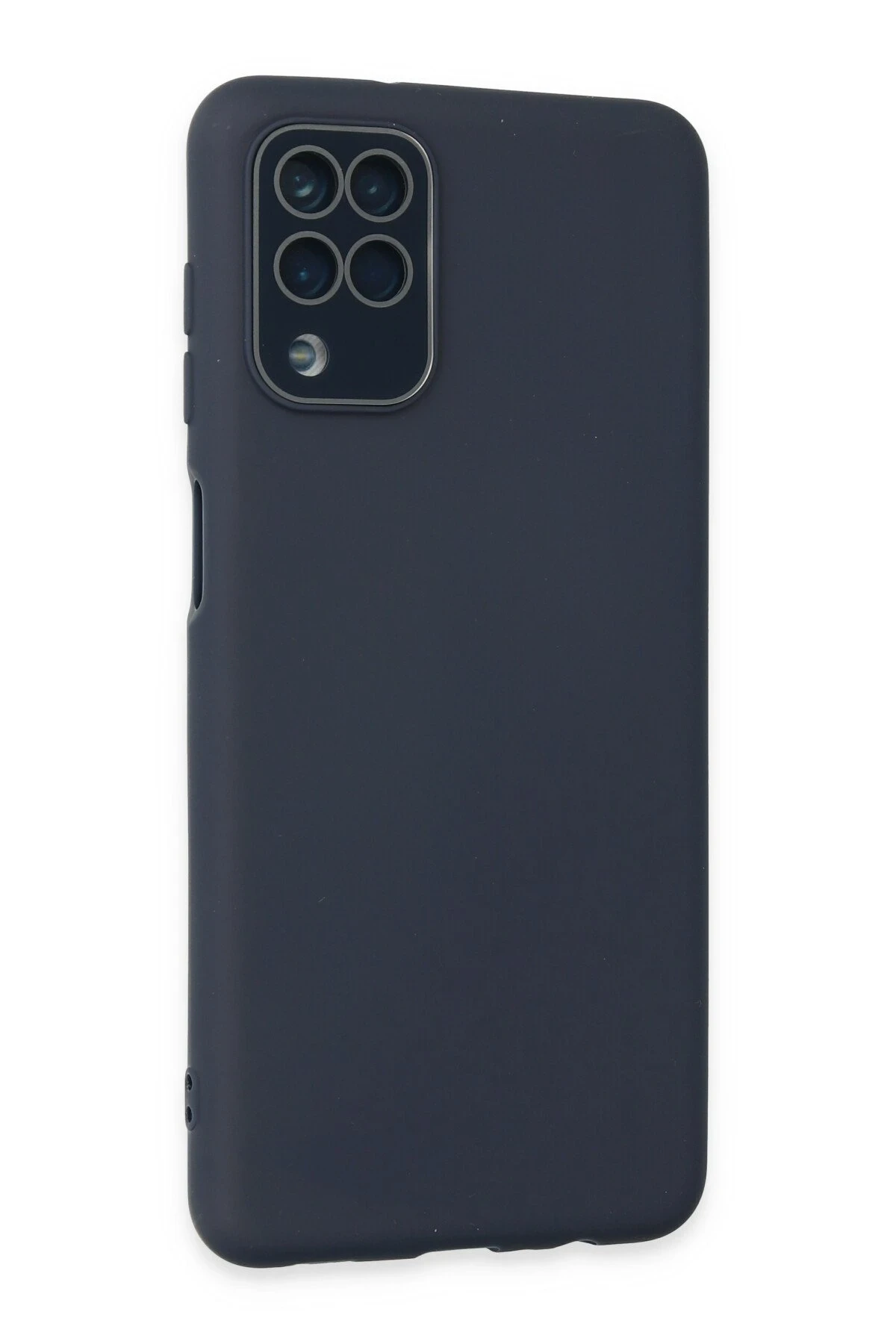 Newface Samsung Galaxy A22 Kılıf Lansman Glass Kapak - Lacivert