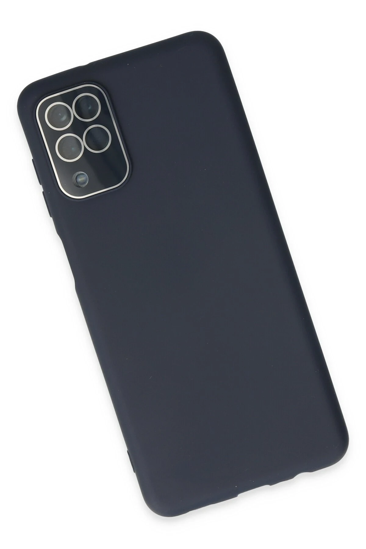 Newface Samsung Galaxy A22 Kılıf Lansman Glass Kapak - Lacivert