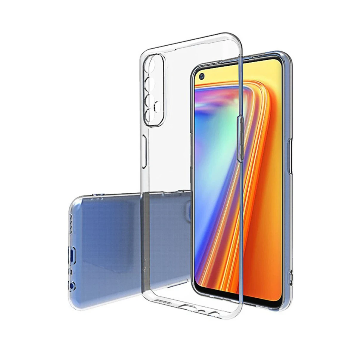 Newface Realme 7 Pro Kılıf Lüx Şeffaf Silikon - Şeffaf
