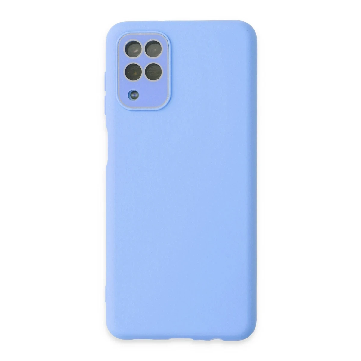 Newface Samsung Galaxy A22 Kılıf Lansman Glass Kapak - Mavi