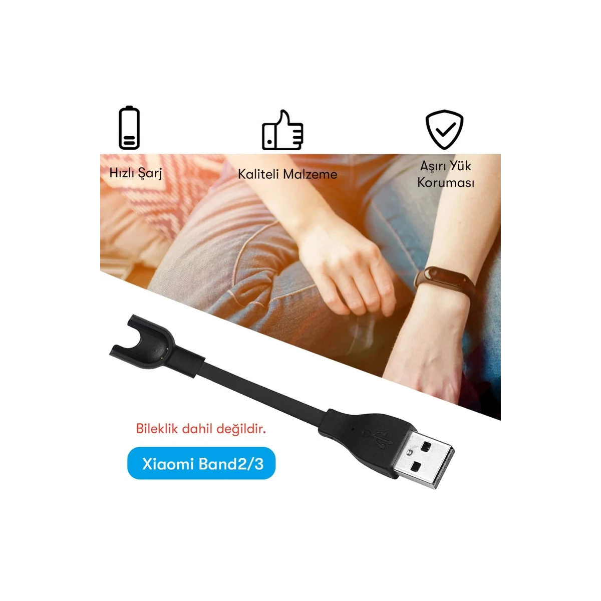Newface MC03 Şarj Adaptörü Xiaomi Mi Band 2/3