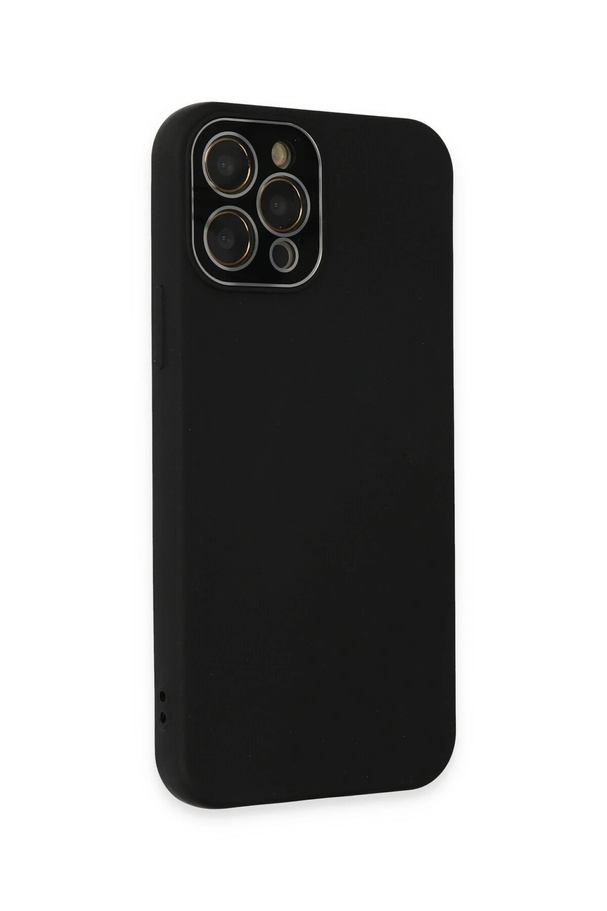 Newface iPhone 12 Pro Kılıf Lansman Glass Kapak - Siyah