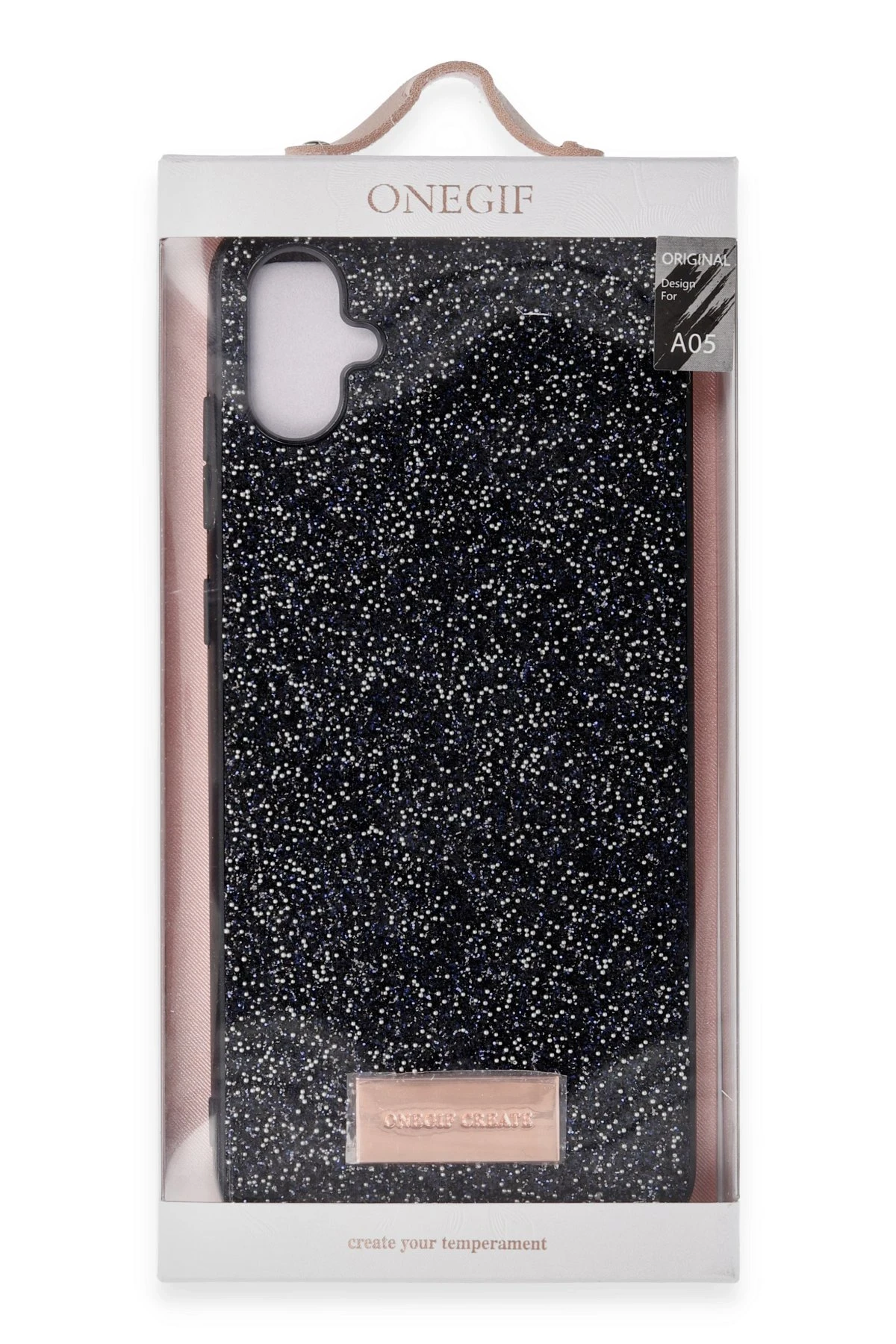 Onegif Samsung Galaxy A05 Bright Simli Kapak - Gümüş