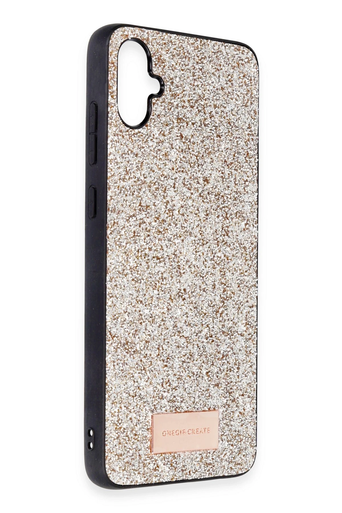 Onegif Samsung Galaxy A05 Bright Simli Kapak - Gold