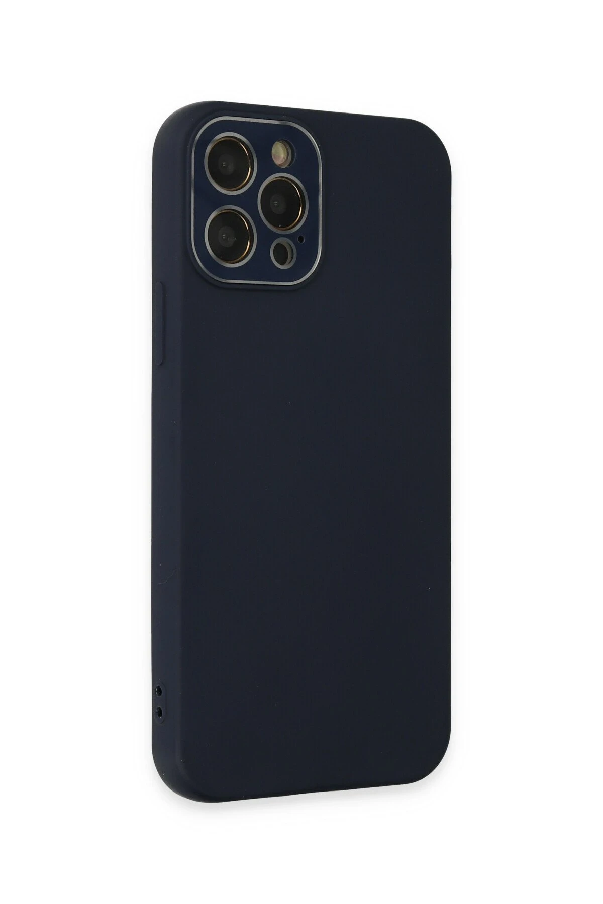 Newface iPhone 12 Pro Kılıf Lansman Glass Kapak - Lacivert