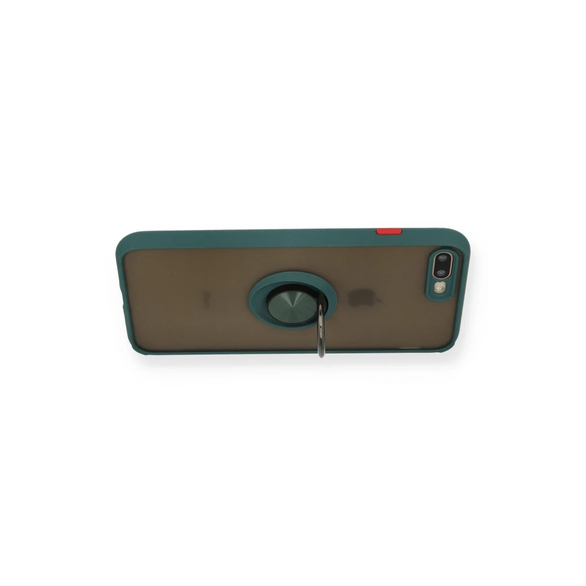 Newface Apple iPhone 7 Plus Kılıf Montreal Yüzüklü Silikon Kapak - Yeşil