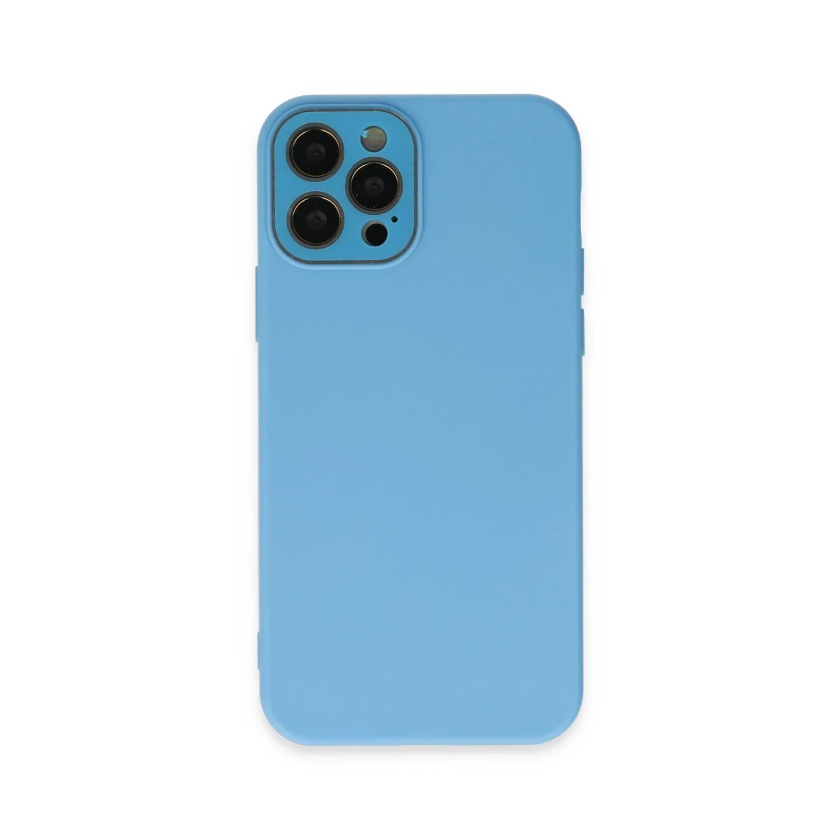 Newface Apple iPhone 12 Pro Kılıf Lansman Glass Kapak - Mavi