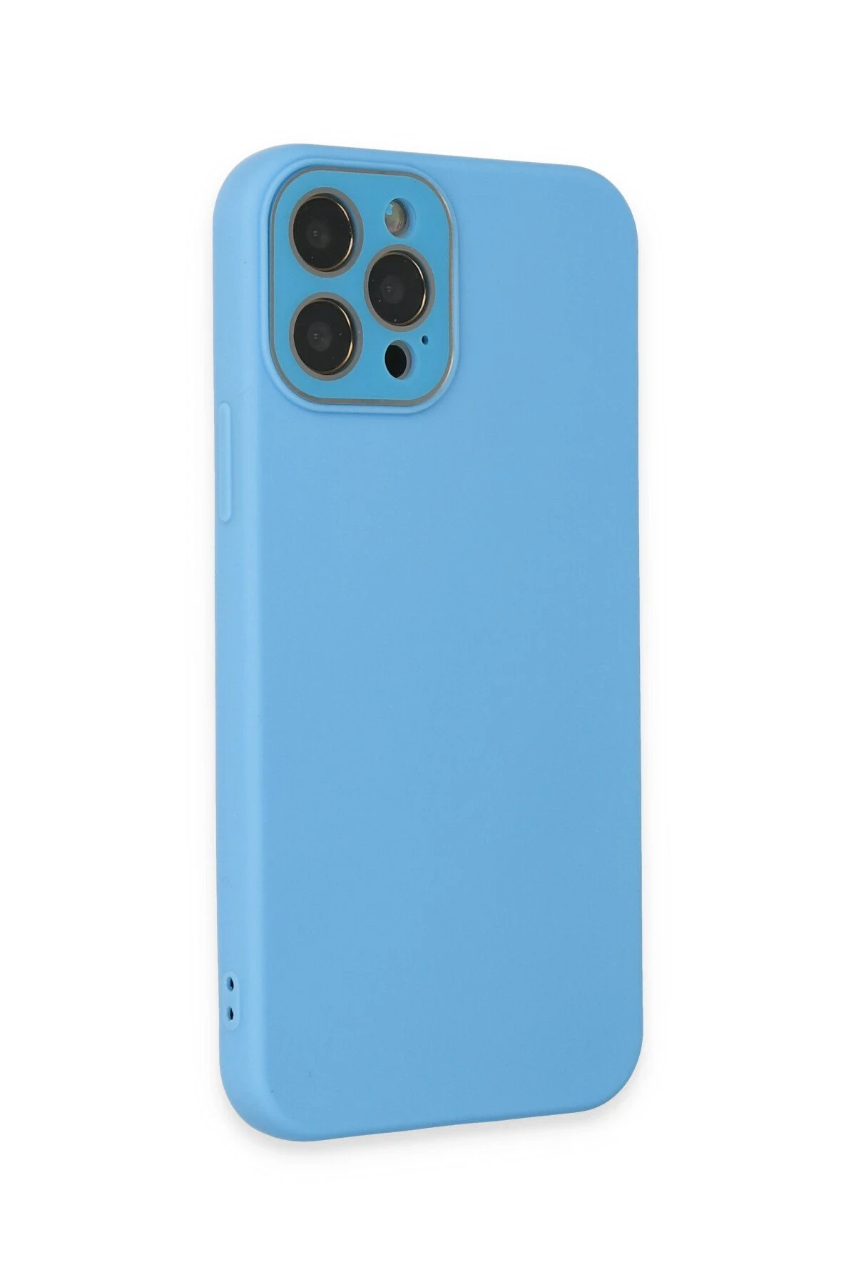 Newface iPhone 12 Pro Kılıf Lansman Glass Kapak - Mavi