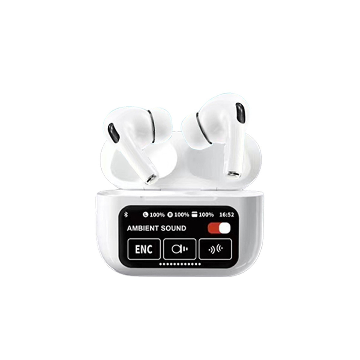 Karler Bass A9 Pro Aktif Gürültü Engelleyici Özellikli Dijital Ekranlı Airpods Bluetooth Kulaklık - Beyaz — görsel 5